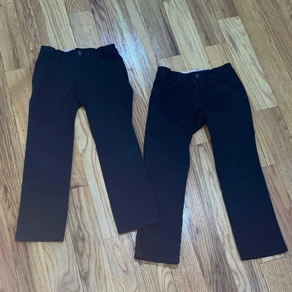 Cat & Jack Black Kids Uniform Pants Straight-Leg Pants sz 5